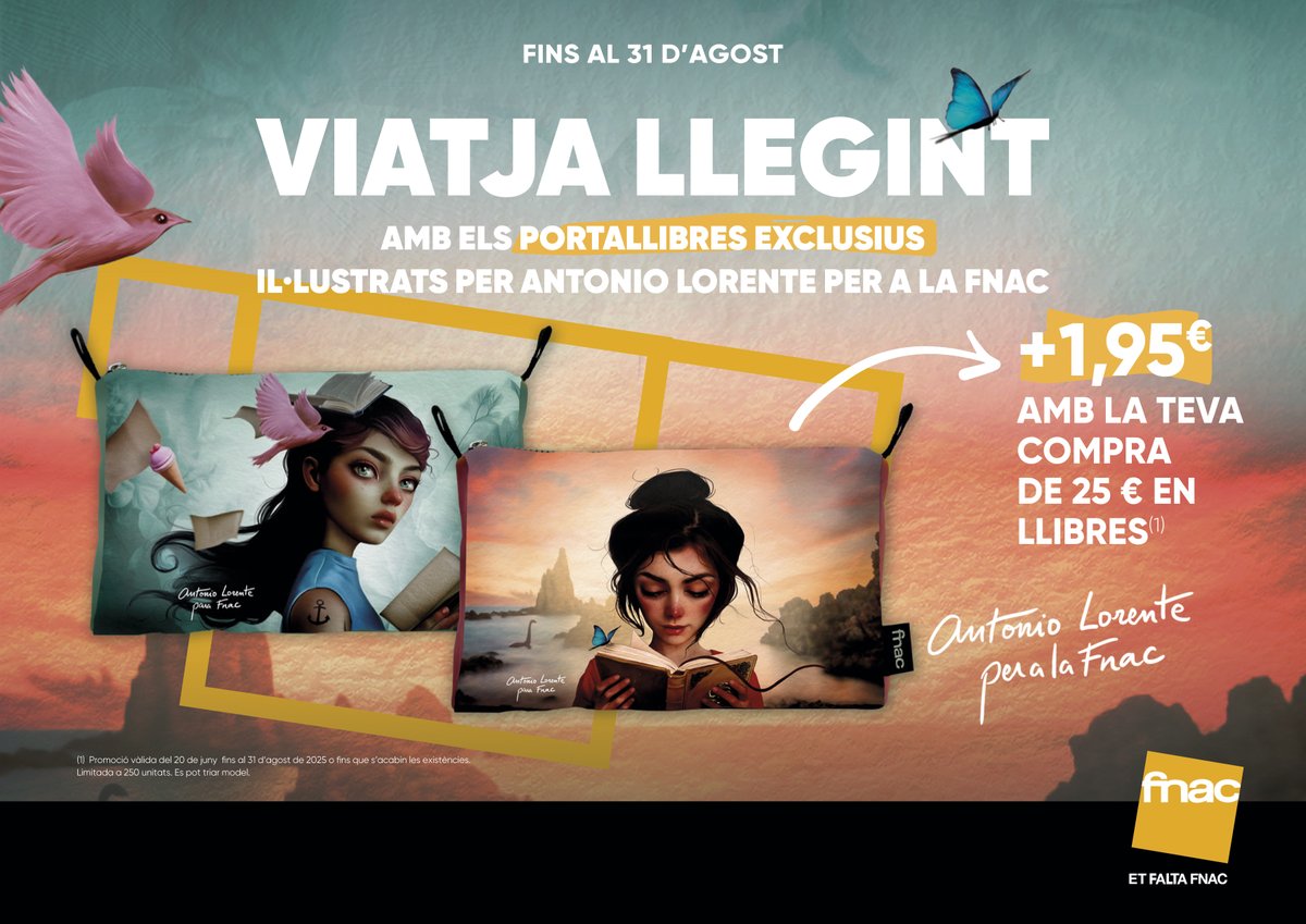 FNACANDORRA's tweet image. Deixar tirades a Isabel Allende o Chuhong: ❌
Protegir les teves històries favorites amb un portallibres: ✔️

Aconsegueix aquesta edició exclusiva dissenyada per Antonio Lorente per 1,95 € comprant-te els teus llibrets de l'estiu i viatja llegint.