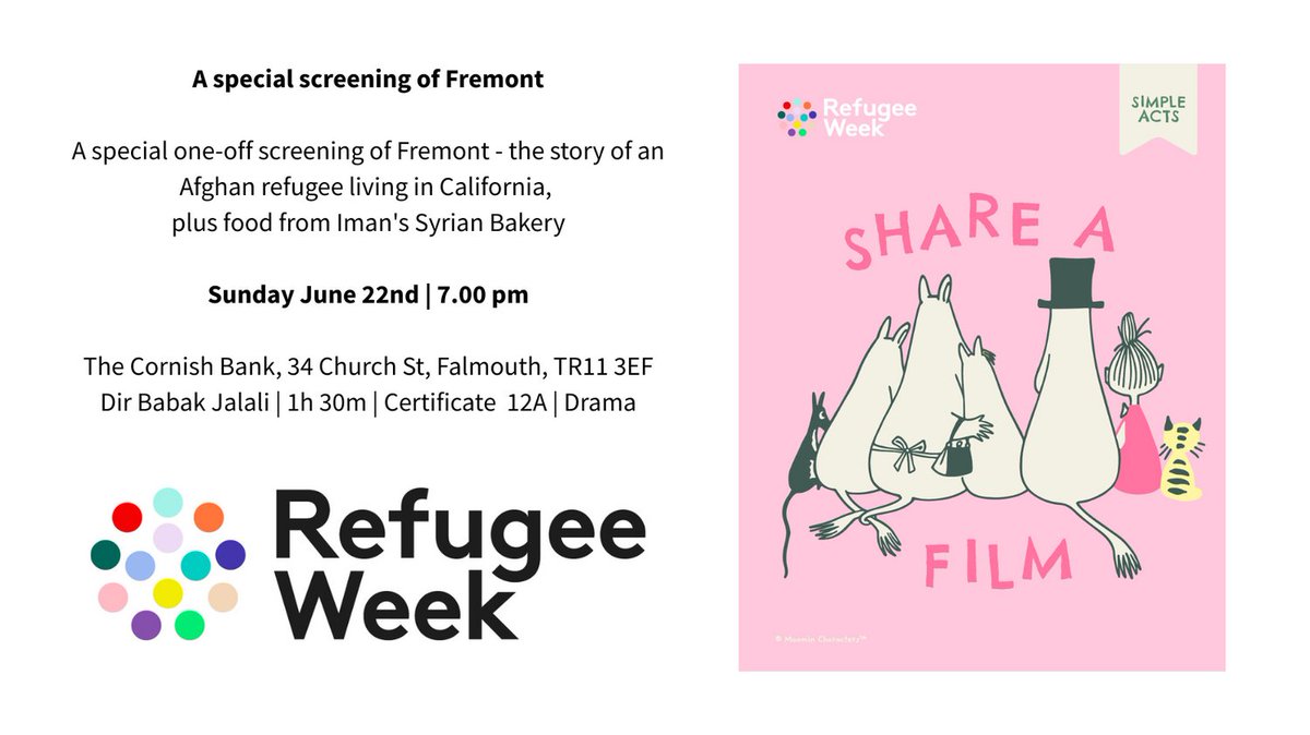 A moving and hilarious comedy-drama starring Anaita Wali Zadaand The Bear’s Emmy award-winning Jeremy Allen White. 

Watch the trailer here: 
youtube.com/watch?v=t0XjLY…

Fremont Film Screening

#RefugeeWeek #belong in #Cornwall our #brilliantplace <a href="/CornwallCouncil/">@cornwallcouncil</a> <a href="/TFFCornwall/">Together for Families Cornwall</a>