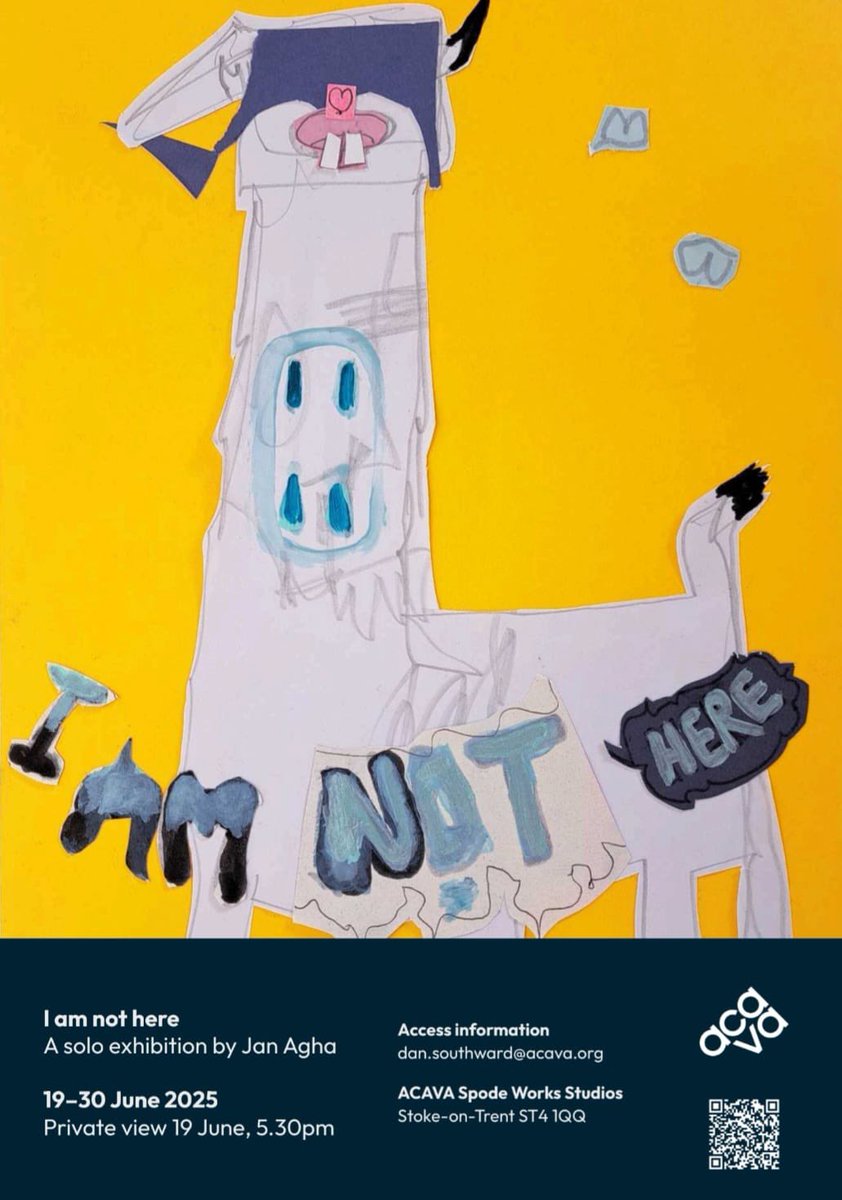 Ian Mood (@ian_mood) on Twitter photo Really enjoyed I AM NOT HERE Jan Agha at <a href="/ACAVASpodeWorks/">ACAVA Spode Works</a> yesterday. Well worth a visit.
Great to have art venues in the city so welcoming that Lily happily cartwheels through the show 👏👏👏 Really enjoyed I AM NOT HERE Jan Agha at <a href="/ACAVASpodeWorks/">ACAVA Spode Works</a> yesterday. Well worth a visit.
Great to have art venues in the city so welcoming that Lily happily cartwheels through the show 👏👏👏