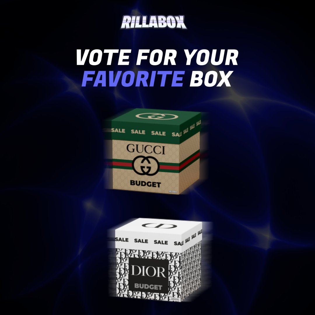 VOTE FOR YOUR FAVORITE BOX!⭐

1️⃣Gucci Budget
2️⃣Dior Budget

Reply below with your choice to win FREE credit👇