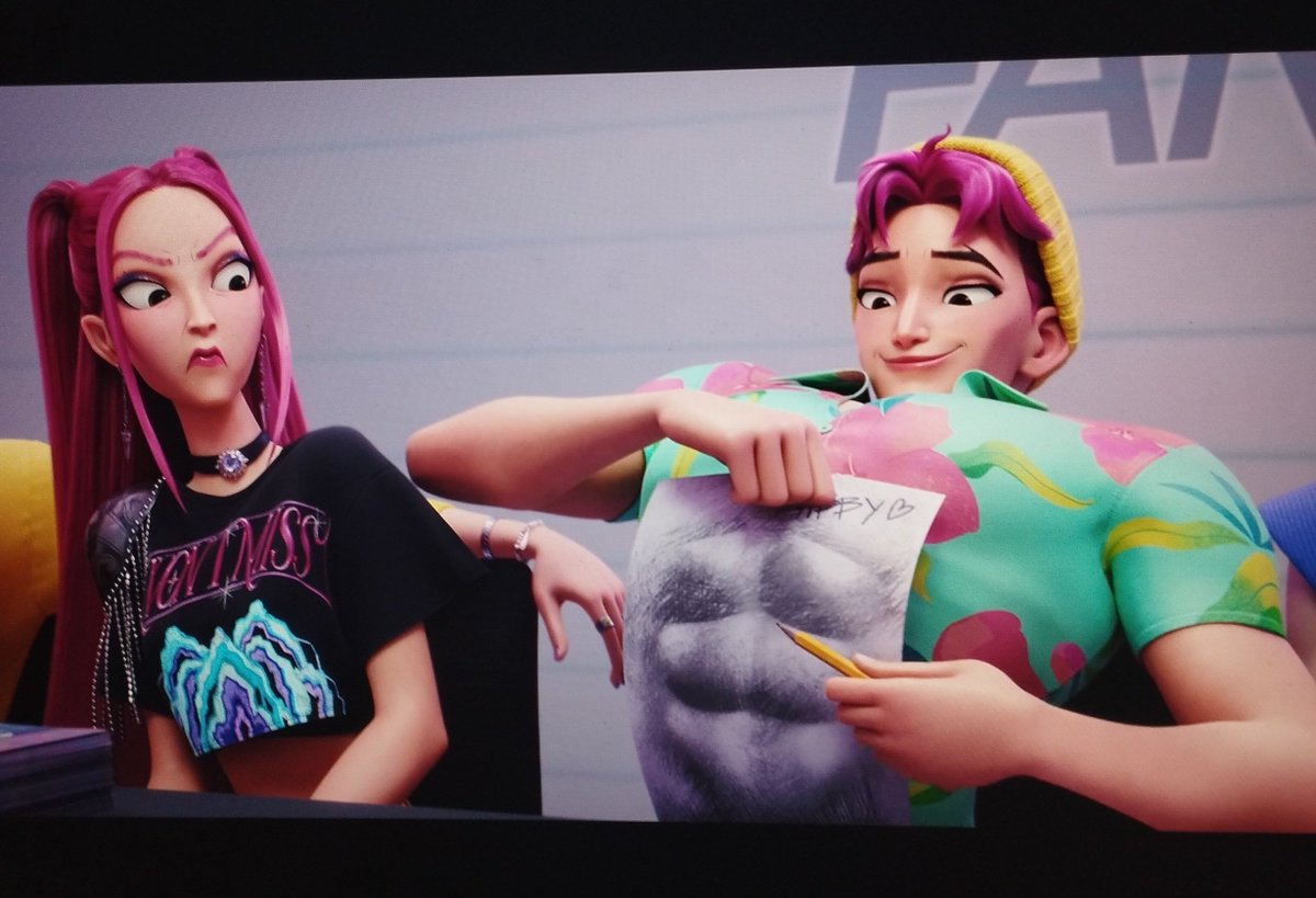 #KPOPDEMONHUNTERS

i love how his whole personality is just having to flex his abs 😭😭😭