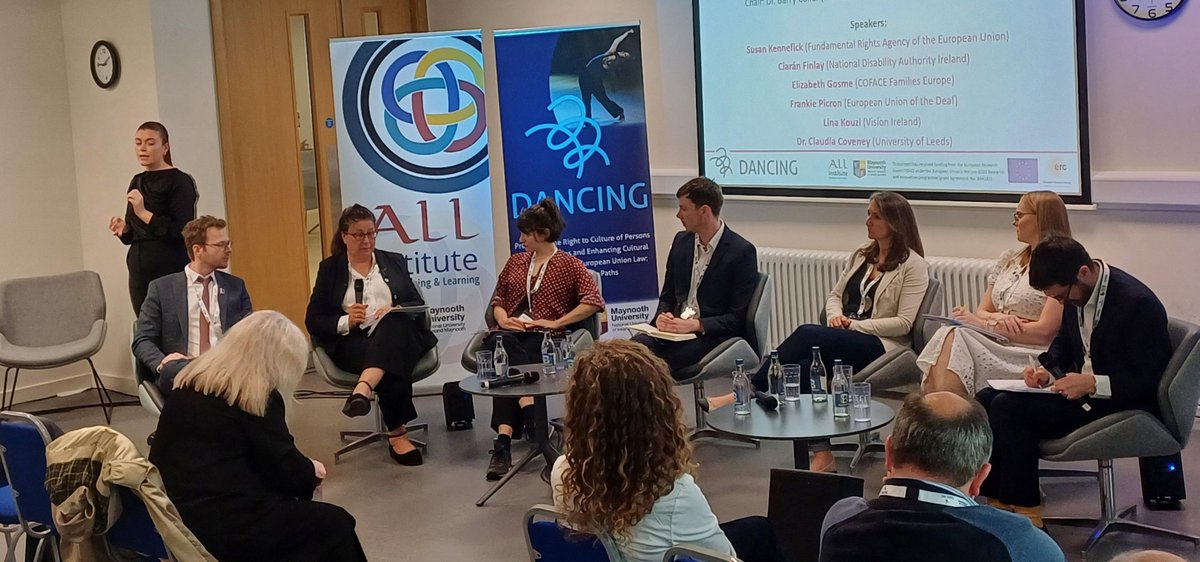 ERC_DANCING (@dancingerc) on Twitter photo Bringing together policymakers from the EU:
Roundtable with Dr. B. Colfer (<a href="/iiea/">IIEA</a>), S. Kennefick (<a href="/EURightsAgency/">EU Fundamental Rights ➡️ #HumanRights</a>), C. Finlay (<a href="/NDAIreland/">National Disability Authority</a>), E. Gosme (<a href="/COFACE_EU/">FAMILIES EUROPE</a>), F. Picron (<a href="/EUD_Brussels/">European Union of the Deaf</a>), L. Kouzi (<a href="/Vision_Irl/">Vision Ireland</a>) and C. Coveney (<a href="/UniversityLeeds/">University of Leeds</a>) at the #DancingFinalConference. Bringing together policymakers from the EU:
Roundtable with Dr. B. Colfer (<a href="/iiea/">IIEA</a>), S. Kennefick (<a href="/EURightsAgency/">EU Fundamental Rights ➡️ #HumanRights</a>), C. Finlay (<a href="/NDAIreland/">National Disability Authority</a>), E. Gosme (<a href="/COFACE_EU/">FAMILIES EUROPE</a>), F. Picron (<a href="/EUD_Brussels/">European Union of the Deaf</a>), L. Kouzi (<a href="/Vision_Irl/">Vision Ireland</a>) and C. Coveney (<a href="/UniversityLeeds/">University of Leeds</a>) at the #DancingFinalConference.