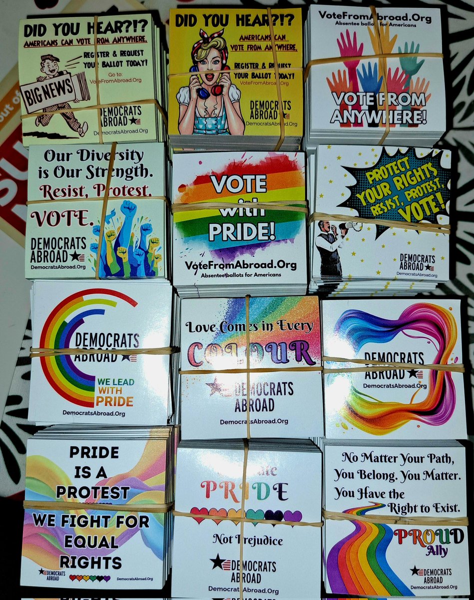 Our stickers have arrived for the 50th Anniversary of 🏳️‍🌈 Dublin Pride 🏳️‍🌈 - coming on June 28, 2025! We are glad to be Marching with all of our LGBTQIA+ and allies!  March with us! Sign up today!

democratsabroad.org/irelandchair/p…