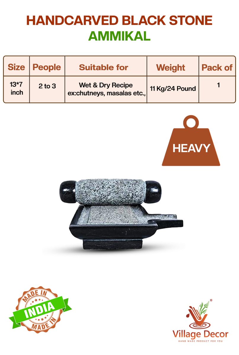 apnidukan0813's tweet image. Village Decor Black stone Ammikal/Sil bhatta/Mortar &amp;amp; Pestle (Small)
🔗🔑Shop on Amazon using this link: - 👉 amzn.to/3ZJX1l0 #TraditionalKitchenware #VillageDecor #Ammikal #SilBhatta #MortarAndPestle #BlackStoneAmmikal #RusticHomeDecor #HandmadeStoneware #EthnicKitchen