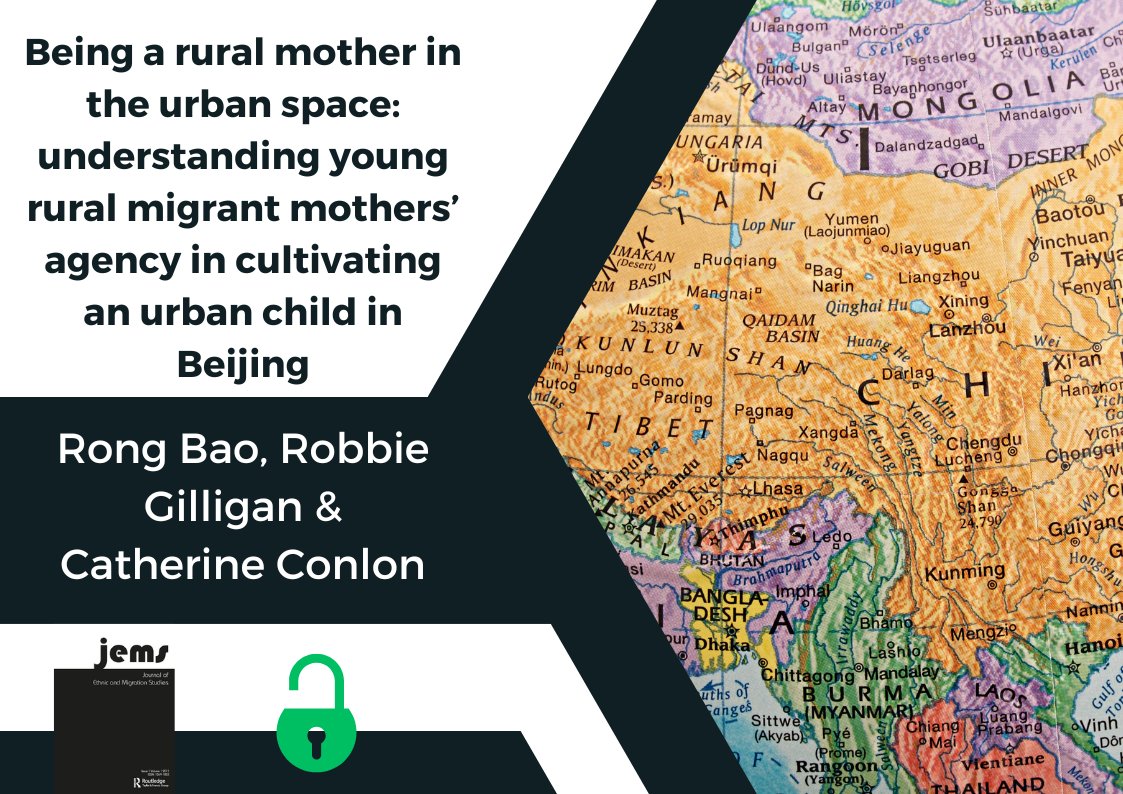 New #OpenAccess article in JEMS  shows how rural migrant mothers in Beijing use ‘multi-local positionality’ to navigate motherhood, asserting agency amid marginalisation and shaping futures for themselves and their children. tandfonline.com/doi/full/10.10…