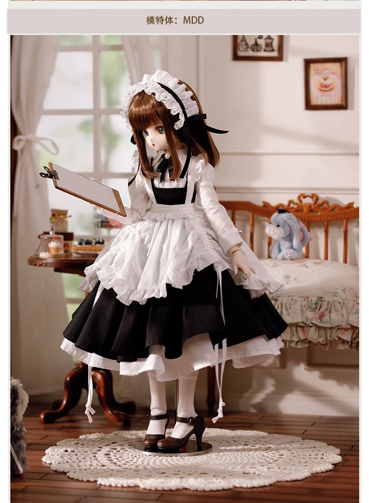 DOLKコラボ記念・特別受注】 『モダンメイド服（黒）』40cm・60cm各