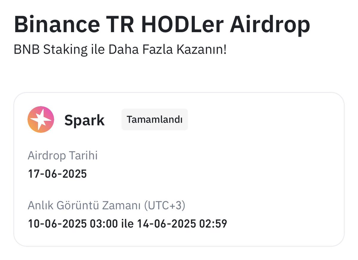kivancozbilgic's tweet photo. #BNB TEMETTÜ SİSTEMİ:

🍀HODLer Airdrop basitçe #BNB tutanlar için oransal olarak, son dağıtılan $SPK örneğinde olduğu gibi ÜCRETSİZ token kazanmanızı sağlıyor. 🪂

🚨HODLer Airdrop’lara NASIL KATILACAKSINIZ❓

1️⃣ #Binance TR uygulamasında ana ekrandan Biriktir (Staking) bölümüne girilir.

2️⃣ #BNB seçildikten sonra açılan menüden Esnek/15/30/60/90/120 günlük seçeneklerden biri seçilir.
(Esnek seçeneğinde günlük faiz işler, istenildiği zaman tekrar nakde dönülebilir, fakat süreli günlük seçeneklerde gününden önce bozarsanız bankalardaki vadeli hesaplar gibi faiz hakkı kaybolur)

3️⃣ Kilitlenmesini istediğiniz $BNB miktarı girilir ve en alttaki şartlar kutucuğu işaretlenerek onaylanır.

➕Otomatik Katılım butonunu açarsanız, elinizde bulunan tüm BNB’ler her seferinde sisteme otomatik dahil olur.

🚀Bu noktadan sonra her gelen Launchpool ve HODLer Airdrop haberinde katılımınız otomatik sağlanmış olur.

Kilitlediğiniz BNB miktarınızla orantılı olarak size yeni tokenlar ücretsiz biçimde spot hesabınıza aktarılır.