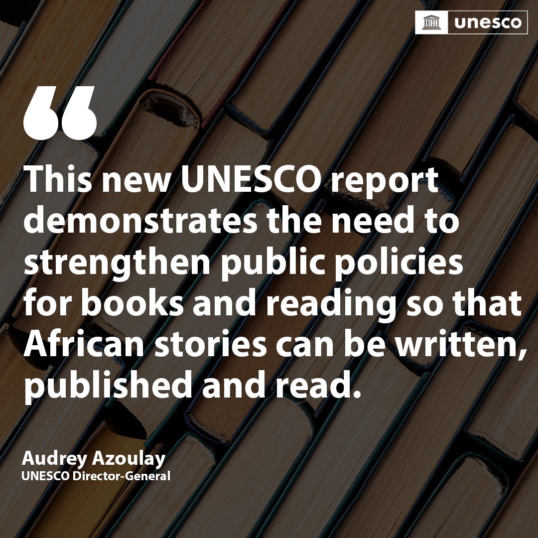UNESCO 🏛️ #Education #Sciences #Culture 🇺🇳 (@unesco) on Twitter photo .<a href="/UNESCO/">UNESCO 🏛️ #Education #Sciences #Culture 🇺🇳</a> launched the first-ever comprehensive mapping of Africa’s book industry, revealing a sector brimming with untapped potential.
The new report outlines a roadmap to transform the continent’s publishing industry, with projected revenues of up to US$18.5 billion if key .<a href="/UNESCO/">UNESCO 🏛️ #Education #Sciences #Culture 🇺🇳</a> launched the first-ever comprehensive mapping of Africa’s book industry, revealing a sector brimming with untapped potential.
The new report outlines a roadmap to transform the continent’s publishing industry, with projected revenues of up to US$18.5 billion if key