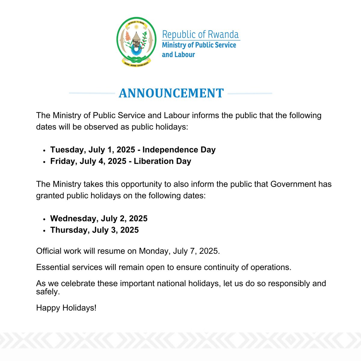 The ministry definitely knows people are tayaaad😂🔥