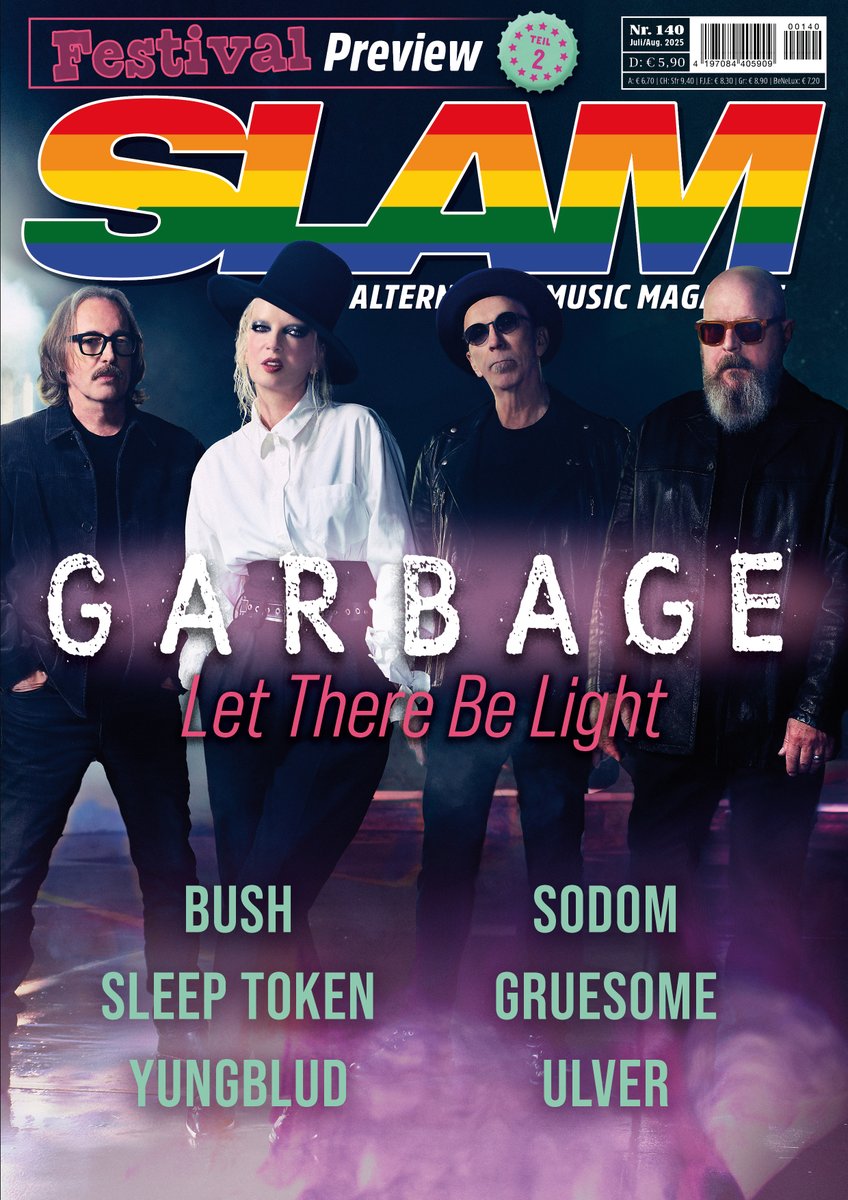 SLAM 140 ab sofort auf mjusick.com zu bestellen und in Kürze im Handel! #garbage #turnstile #sleeptoken #yungblud #sodom #bush #gruesome