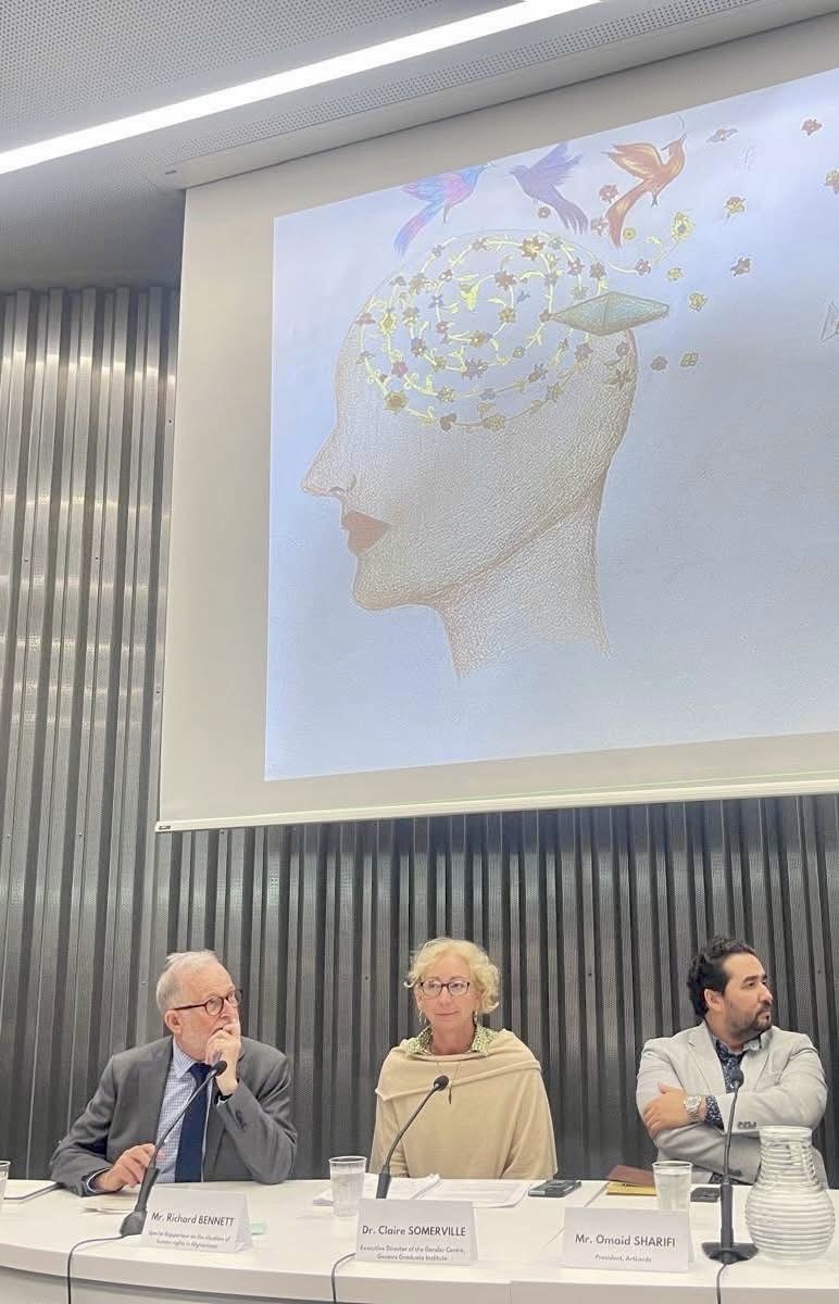 At the “Innovating Justice for Afghanistan’s Women and Girls: Unlocking pathways for universal jurisdiction — where art, research, and advocacy came together for survivor-centered justice.
Honored to share space with the Special Rapporteur on the situation of human rights in