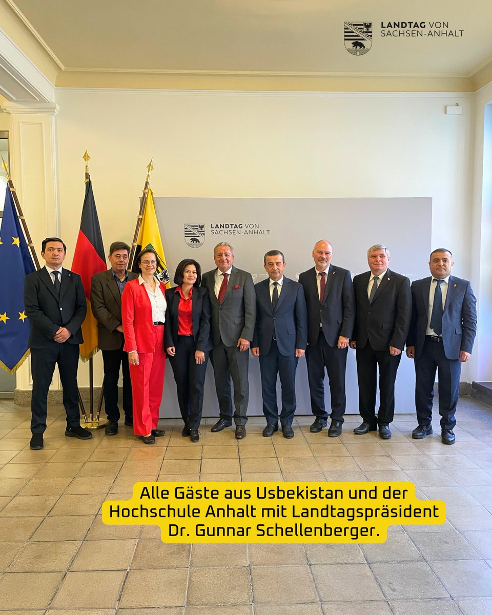 LT Sachsen-Anhalt (@landtag_lsa) on Twitter photo Der Landtag von #SachsenAnhalt war heute der Wunschort für ein besonderes Ereignis: Die Unterzeichnung einer Kooperationsvereinbarung zwischen dem usbekischen Wissenschaftsministerium und der Hochschule Anhalt. #ltlsa <a href="/PraesidentLT_ST/">Dr. Gunnar Schellenberger</a> <a href="/HSAnhalt/">Hochschule Anhalt</a>
Mehr dazu: tinyurl.com/KoopHSAuUZ Der Landtag von #SachsenAnhalt war heute der Wunschort für ein besonderes Ereignis: Die Unterzeichnung einer Kooperationsvereinbarung zwischen dem usbekischen Wissenschaftsministerium und der Hochschule Anhalt. #ltlsa <a href="/PraesidentLT_ST/">Dr. Gunnar Schellenberger</a> <a href="/HSAnhalt/">Hochschule Anhalt</a>
Mehr dazu: tinyurl.com/KoopHSAuUZ