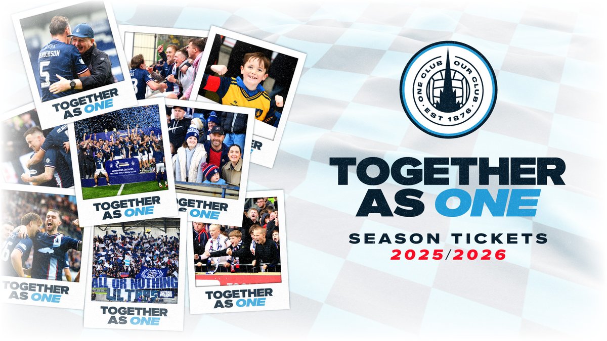 ⚽️ Our William Hill Premiership campaign kicks off with a home game against Dundee United on Sunday the 3rd of August.

🏟️ The only way to guarantee your place at The Falkirk Stadium this season is with a Season Ticket, and with over 5,600 sold we are running low!

Kevin