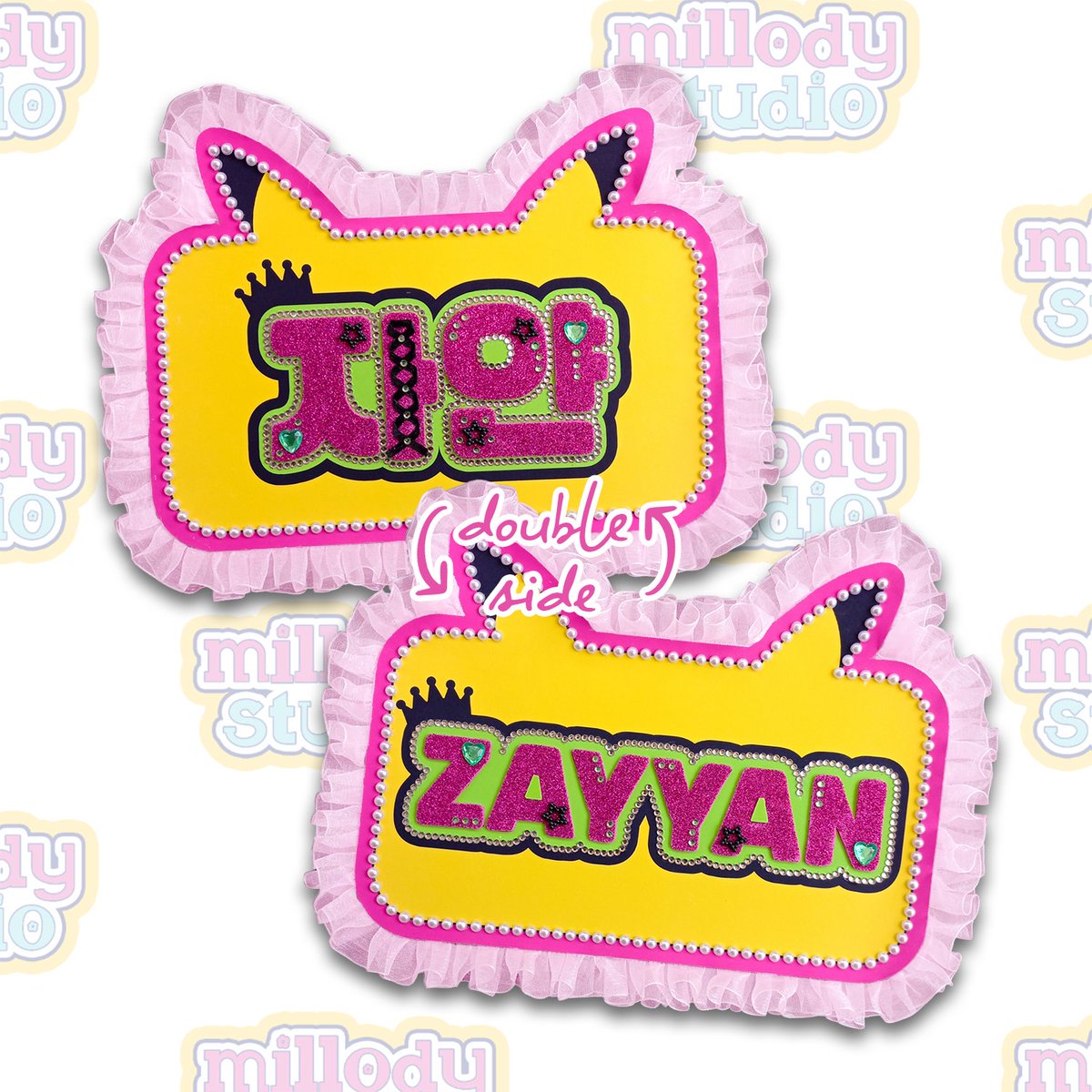 millodystudio's tweet photo. 🎀 custom double side fanboard #bymillodystudio 🎀

thank you for trusting us💕 https://t.co/YEaPU0Oxi4