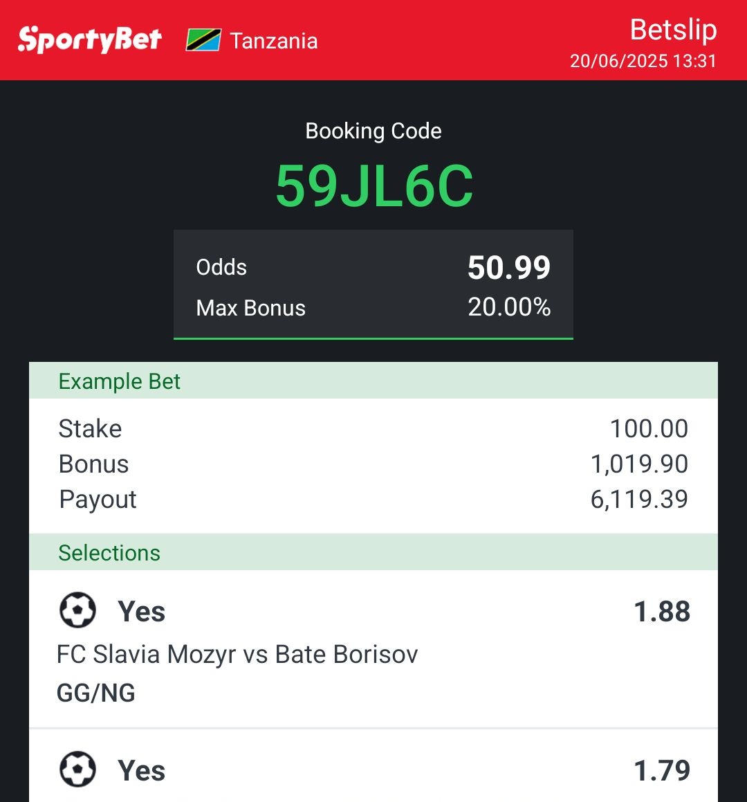 Odds 50
Sportybet 🔥 
Code 👉 59JL6C

Jana odds zetu 19 ulizionaje
Join What'sApp V I.P group buree 👇 

chat.whatsapp.com/Fb0EWOuadmsJ5Z…
