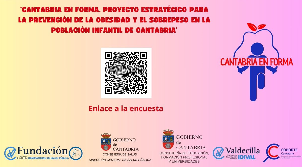 Observatorio de Salud Pública de Cantabria (@ospcantabria) on Twitter photo ¿Tenéis hijos escolarizados en Cantabria entre 6 y 16 años?🧒¡Ayúdanos a prevenir la obesidad infantil contestado a este cuestionario! <a href="/CohortCantabria/">Cohorte Cantabria</a>
redcap.idival.org/surveys/?s=H38… ¿Tenéis hijos escolarizados en Cantabria entre 6 y 16 años?🧒¡Ayúdanos a prevenir la obesidad infantil contestado a este cuestionario! <a href="/CohortCantabria/">Cohorte Cantabria</a>
redcap.idival.org/surveys/?s=H38…