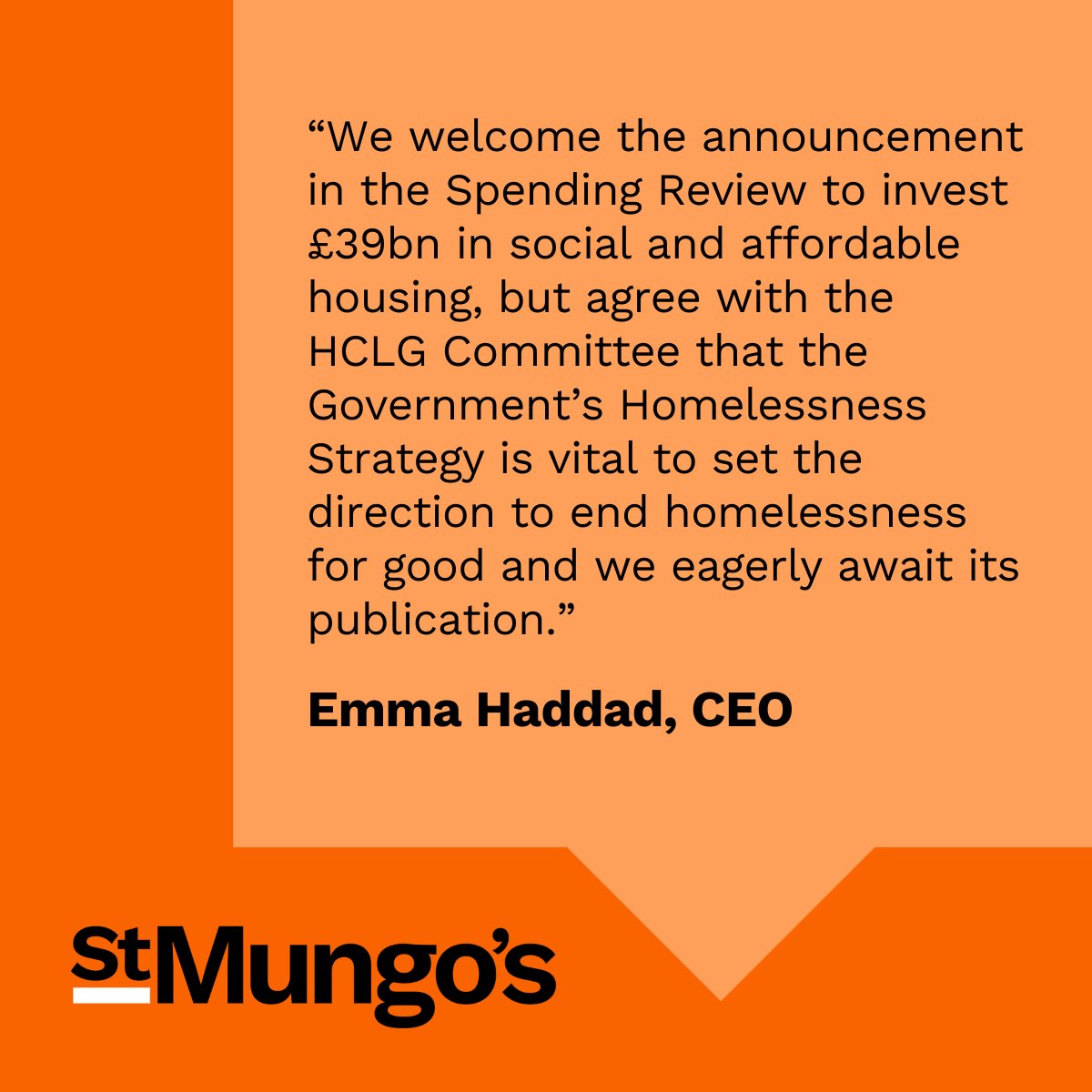 StMungos's tweet image. "I am grateful to the HCLG Committee for inviting me to give evidence on the crisis in temporary accommodation inquiry to which the Government has now responded. St Mungo’s supports the recommendation that social and affordable housing should form a substantial proportion of its…