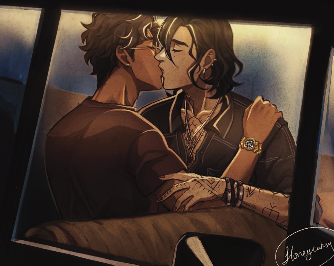 honeycaksy's tweet photo. I don’t remember it’s which part it is now but Alphie x Harry as promised https://t.co/xHLoA34vsr