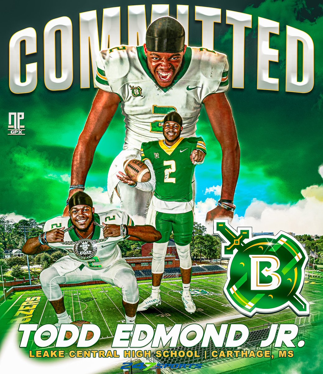 | COMMITTED |

Todd Edmond Jr. (<a href="/airitoutDeuce/">Todd Edmond Jr</a>), the class of 2025 quarterback from Leake Central High School (Carthage, MS), has committed to Belhaven University! #GoGreen