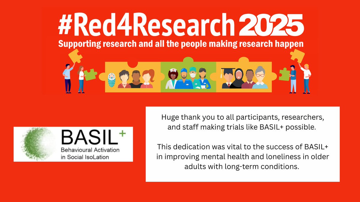 It's #Red4Research Day! We're proud to highlight the vital work of health and care research. <a href="/UniOfYork/">University of York</a> <a href="/Keele_MHRes/">Keele Mental Health</a> <a href="/OfficialUoM/">The University of Manchester</a> <a href="/TEWVresearch/">TEWV research</a> @NIHRCRN_NENCumb <a href="/NIHRresearch/">National Institute for Health and Care Research</a> <a href="/age_uk/">Age UK</a>