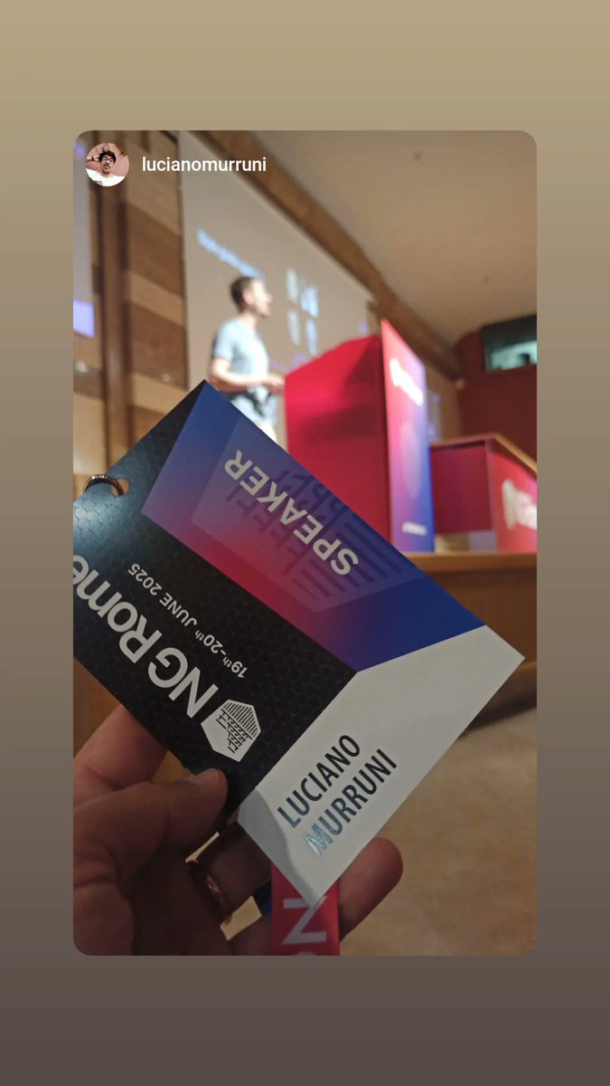 Luciano Murruni | @ngromeconf (@mrmurruni) on Twitter photo Let's start the 7th edition of <a href="/ngromeconf/">NGRomeConf | JUNE 19,20 2025 - Rome</a>!!! Let's start the 7th edition of <a href="/ngromeconf/">NGRomeConf | JUNE 19,20 2025 - Rome</a>!!!