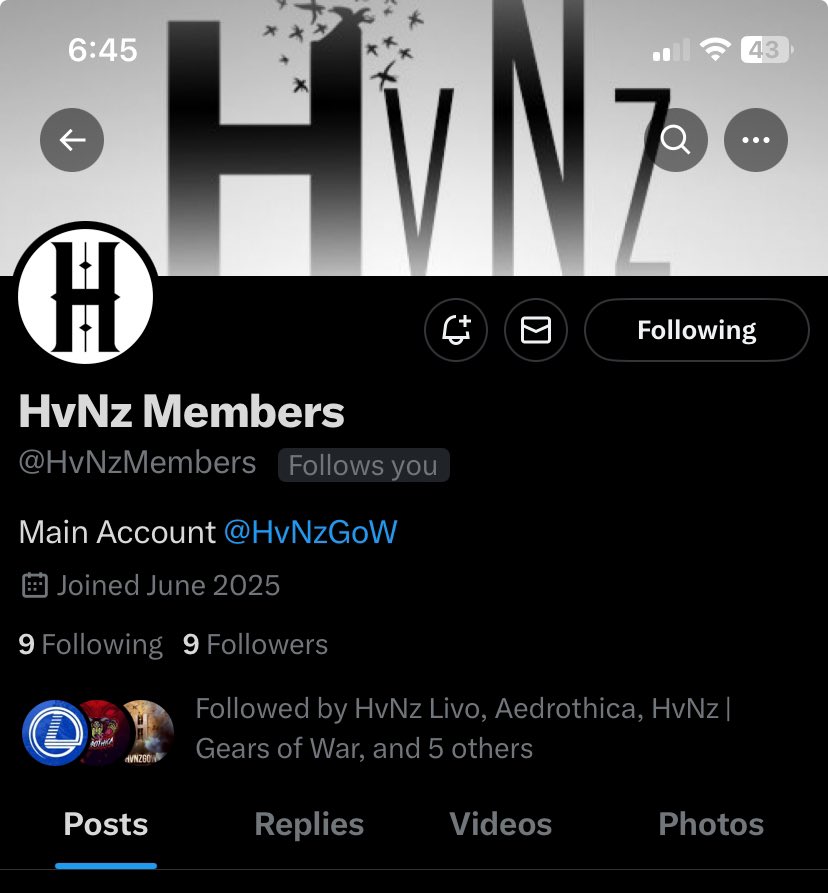 Everyone please go follow <a href="/HvNzMembers/">HvNz Members</a> 

We are transitioning for X (or Twitter) to become the main platform for Gears of War Montaging.

As such all future projects will be posted on the main page <a href="/HvNzGoW/">HvNz | Gears of War</a>, and all promotional spam will be posted on the new page.