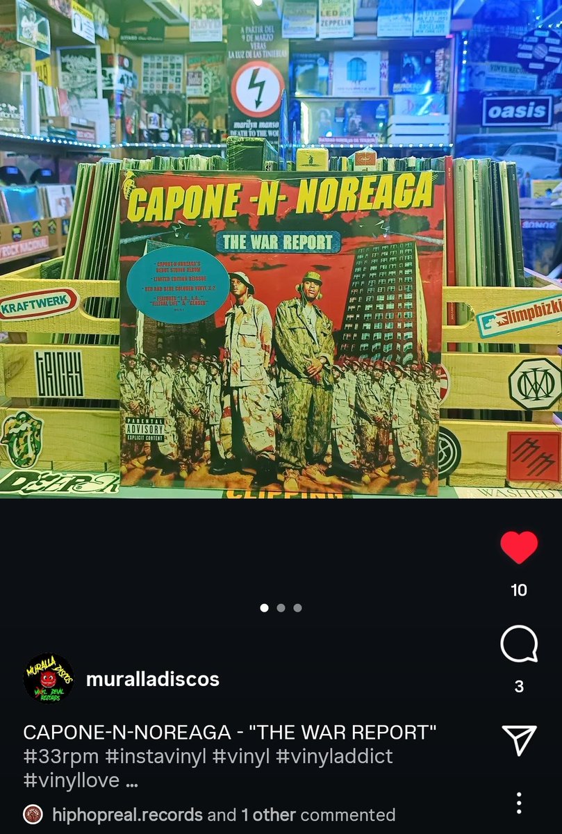Casualidades da vida, esta semana ensineille Capone N Noreaga a un colega e chegou o vinilo á tenda de Muralla Discos.