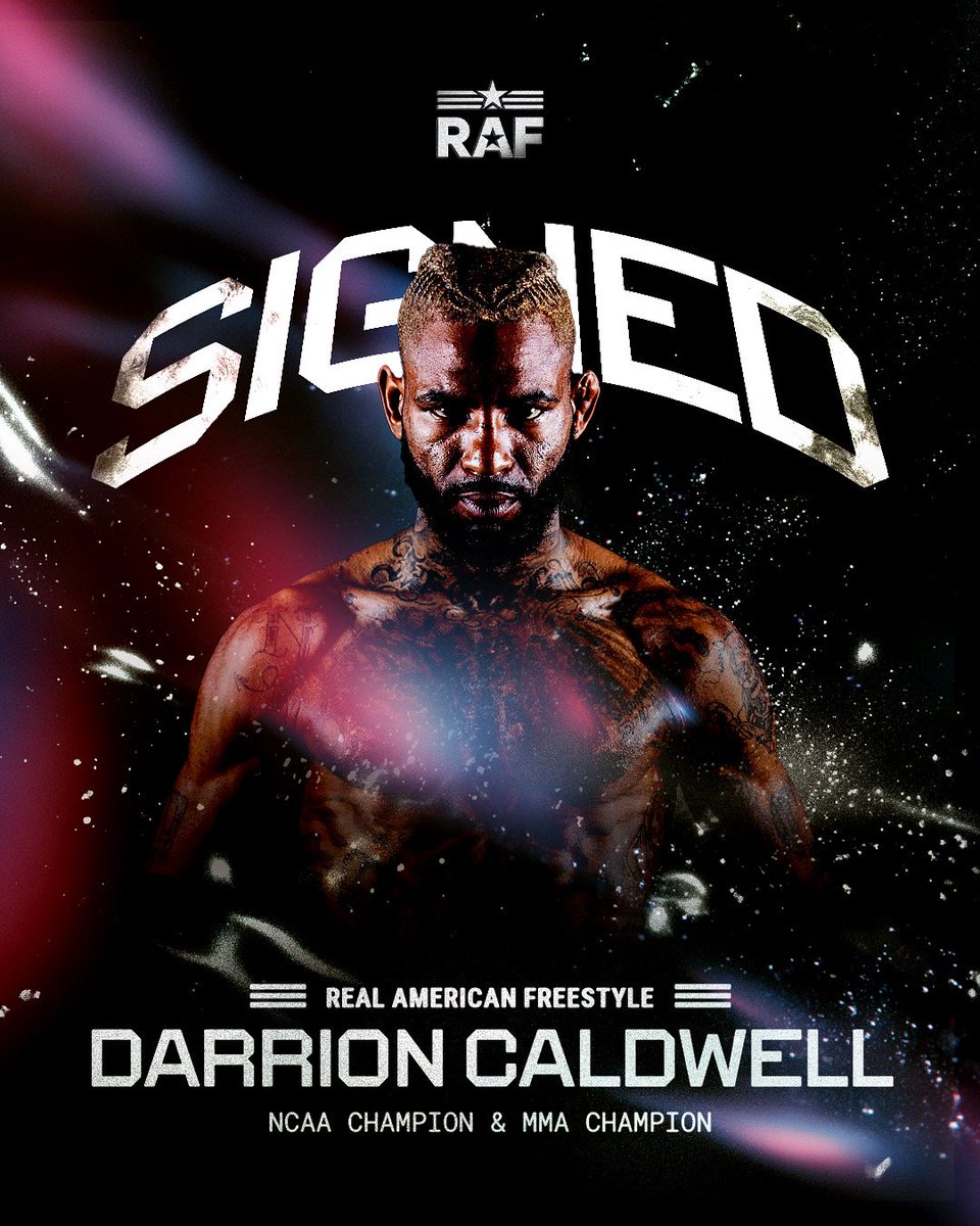 RAF (@rafwrestlingusa) on Twitter photo National champion. All-American. Bellator Champion. Very few have a resume like <a href="/TheWolfMMA/">Darrion Caldwell</a> and now he’s #RealAmericanFreestyle
Darrion Caldwell will be in action at #RAF01 in Cleveland on August 30th at the <a href="/wolsteincenter/">Wolstein Center at Cleveland State University</a>
🎟️ Tickets available now ticketmaster.com/real-american-… National champion. All-American. Bellator Champion. Very few have a resume like <a href="/TheWolfMMA/">Darrion Caldwell</a> and now he’s #RealAmericanFreestyle
Darrion Caldwell will be in action at #RAF01 in Cleveland on August 30th at the <a href="/wolsteincenter/">Wolstein Center at Cleveland State University</a>
🎟️ Tickets available now ticketmaster.com/real-american-…
