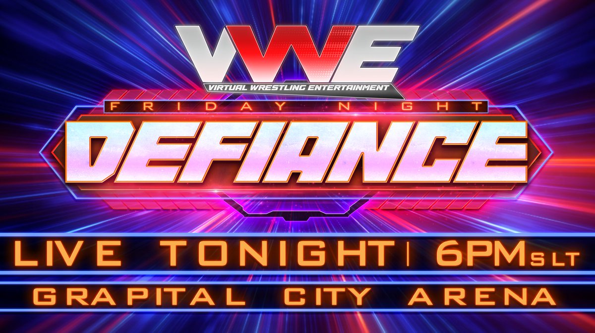 Hey VWE Grid!

#Defiance is LIVE tonight from the Grapital City Arena!

Don't miss all of the action as we head towards the biggest event of the summer - Beach Brawl!

6 PM SLT
RIDE: maps.secondlife.com/secondlife/Gra…