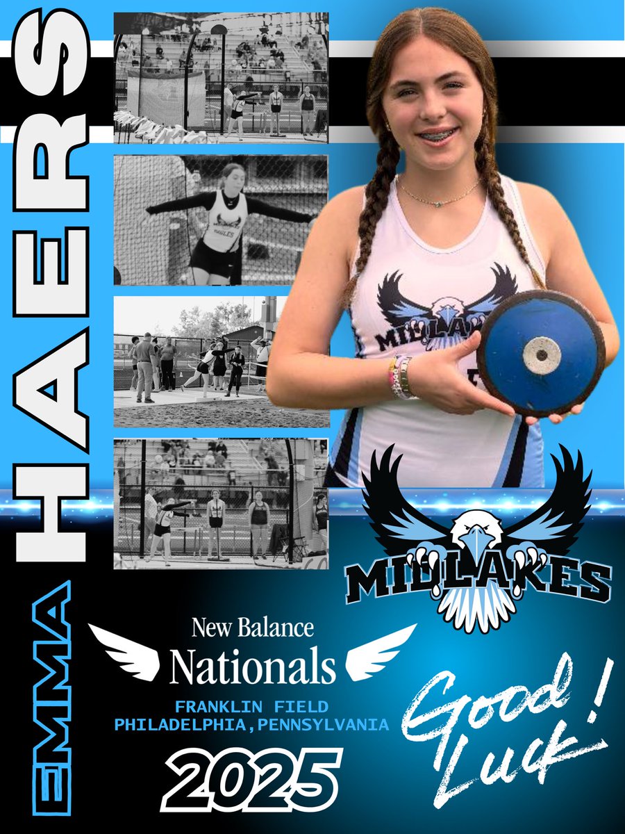 Melanie and I are incredibly proud of our daughter Emma as she competes in discus today at the New Balance Nationals in Philadelphia. All your hard work has led to this moment — go crush it, Emma! We love you.