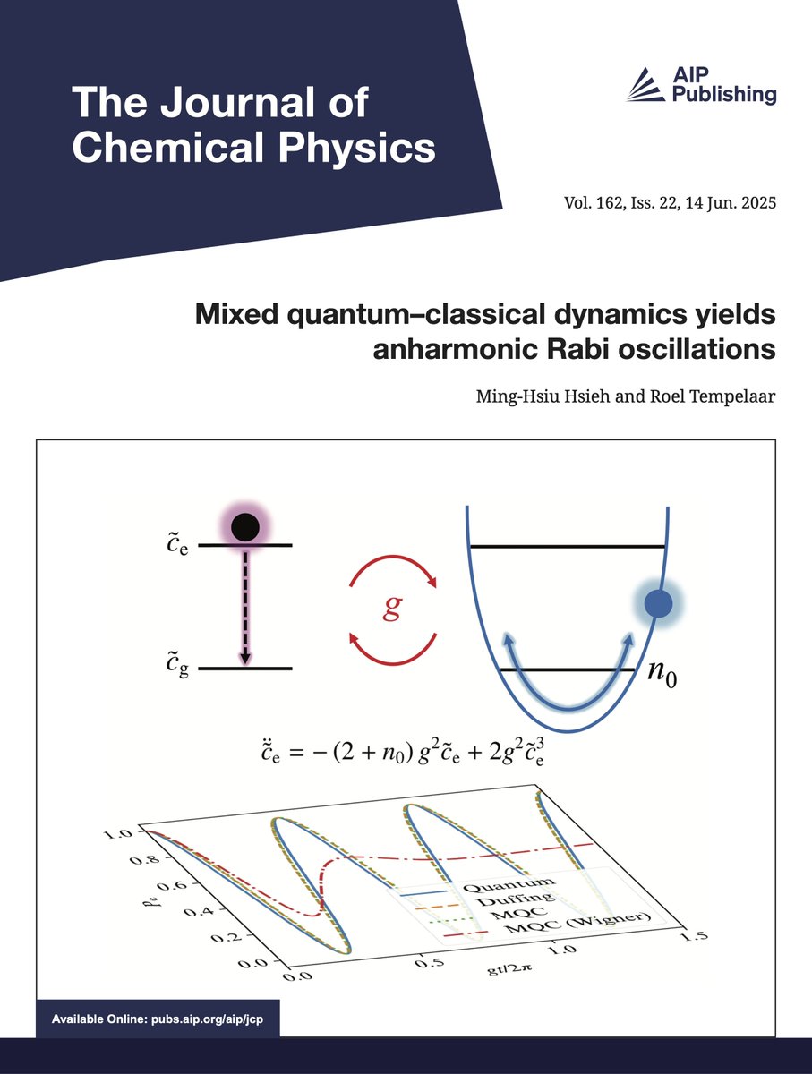 Tempelaar Team (@tempelaarteam) on Twitter photo Ming-Hsiu's recent paper was just selected to be on the cover of <a href="/JChemPhys/">The Journal of Chemical Physics</a> <a href="/AIP_Publishing/">AIP Publishing</a>!
The paper can be found at doi.org/10.1063/5.0266… Ming-Hsiu's recent paper was just selected to be on the cover of <a href="/JChemPhys/">The Journal of Chemical Physics</a> <a href="/AIP_Publishing/">AIP Publishing</a>!
The paper can be found at doi.org/10.1063/5.0266…