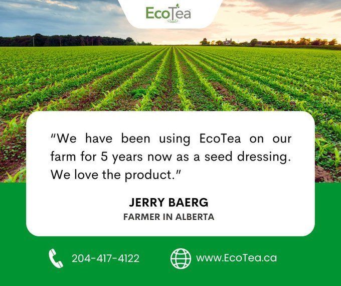 Our friends at EcoTea (<a href="/ecotea_ag/">EcoTea™</a>) carry fantastic products farmers vouch for. 

We're proud to offer their seed dressings, which have various properties beneficial to your crops. 🌱