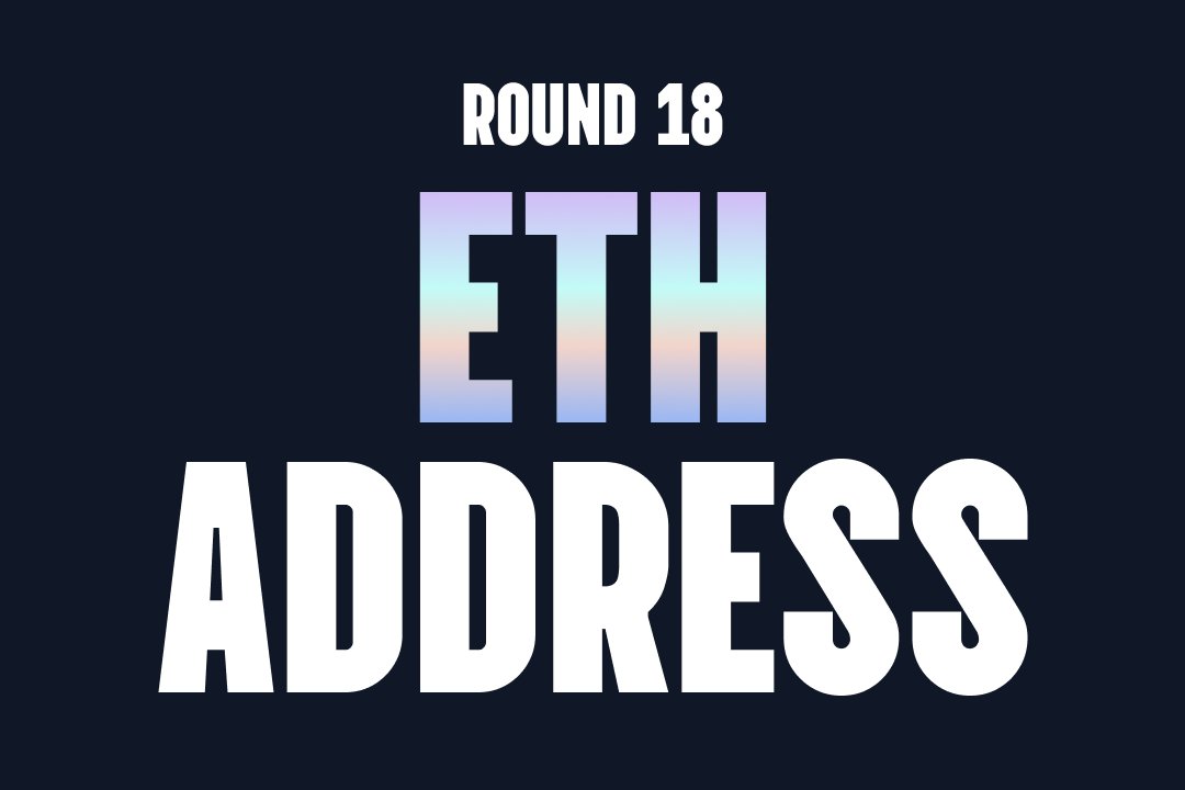 Let's drop ETH this time.

Drop your $ETH address. $10