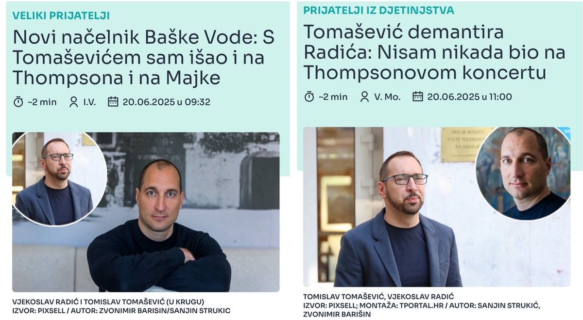 Tomašević šalje gradski PR u rat protiv uspomena iz djetinjstva. 🤡
Negira da je bio na Thompsonu sa sinom HDZ-ovca Radića. Još samo fali da demantira i da je 1928. bio s Radićem u Beogradskoj skupštini. 😇
U isto vrijeme građani i mediji odgovore gradskog PR-a čekaju mjesecima.