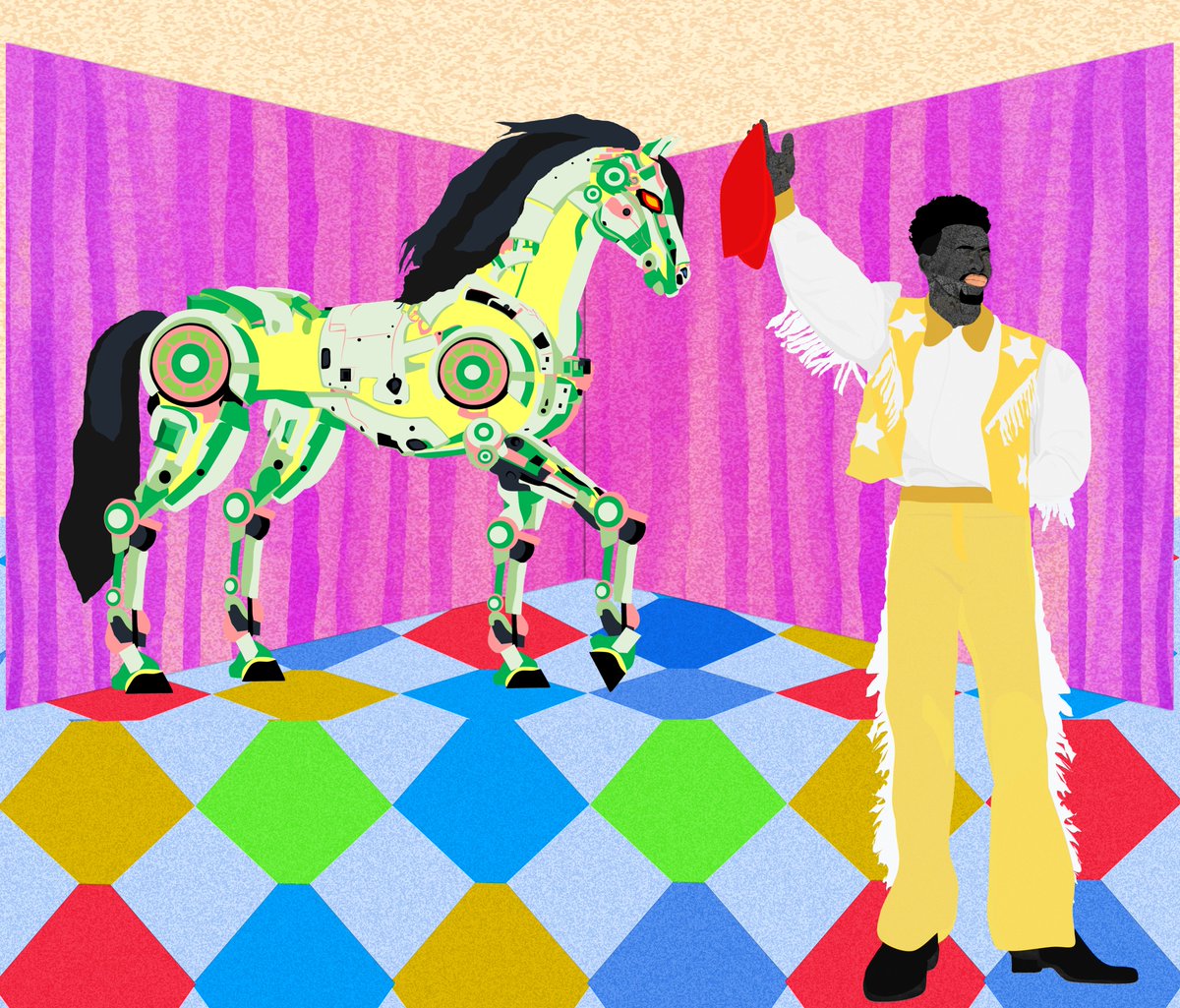 Red \ Hanky (2025)

A future with robotic animals? Why? Must be some circus!

Carrying a more festive mood, this piece is number three in my Forgotten Relics Part II series.

It's a part of Iconoclast, my solo show with @katevassgalerie at <a href="/artmetaofficial/">ArtMeta</a> The Digital Art Mile.