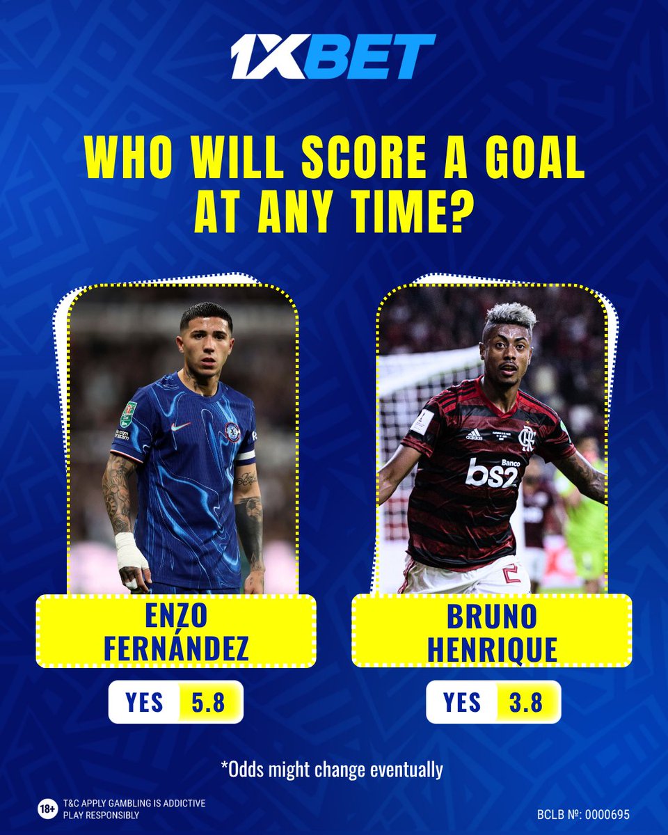 🔥 Will Enzo Fernández or Bruno Henrique be the game-changer in Flamengo vs. Chelsea?

Enzo’s precision and control vs. Bruno Henrique’s explosive pace and flair — who will rise to the occasion?

📊 Odds to score:
⚽ Enzo Fernández – 5.8
⚽ Bruno Henrique – 3.8

#1xBet
