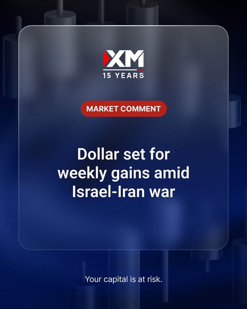 The #dollar is headed for its biggest weekly advance in over a month due to the #Israel - #Iran air war. The #SNB cut #interestrates by 25bps, while the #BoE delivered a dovish hold.

Here is our daily #analysis 👉 
spkl.io/6012fhvs0

#XM #MarketComment