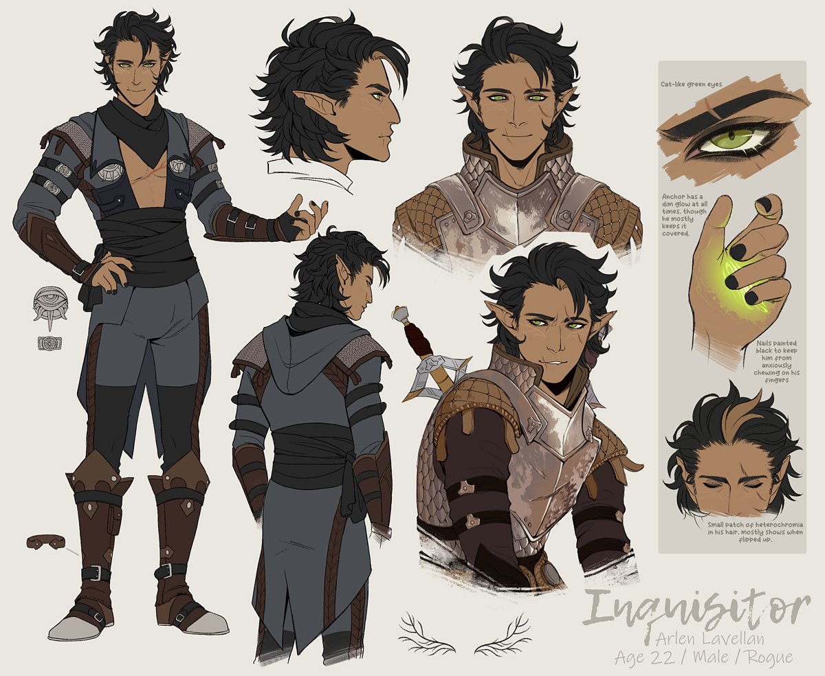 lanavellan's tweet image. 📌
Updated references for Inquisitor Arlen and an updated lore doc (down below 👇)
#DragonAge