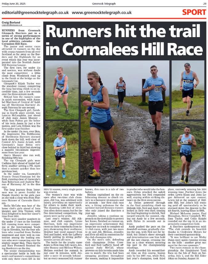 Greenock Glenpark Harriers (@ggharriers) on Twitter photo Thanks <a href="/greenocktele/">Greenock Telegraph</a> another article supporting <a href="/GGHarriers/">Greenock Glenpark Harriers</a> range of activities.
En Avant
<a href="/alikat50/">Alikat</a> <a href="/AndyMcCall87/">Andrew McCall</a> <a href="/BonnyStAndrew/">Stivvles</a> <a href="/LynneMHarrison/">Lynne Harrison</a> <a href="/SALDevelopment/">SALDevelopment</a> Thanks <a href="/greenocktele/">Greenock Telegraph</a> another article supporting <a href="/GGHarriers/">Greenock Glenpark Harriers</a> range of activities.
En Avant
<a href="/alikat50/">Alikat</a> <a href="/AndyMcCall87/">Andrew McCall</a> <a href="/BonnyStAndrew/">Stivvles</a> <a href="/LynneMHarrison/">Lynne Harrison</a> <a href="/SALDevelopment/">SALDevelopment</a>