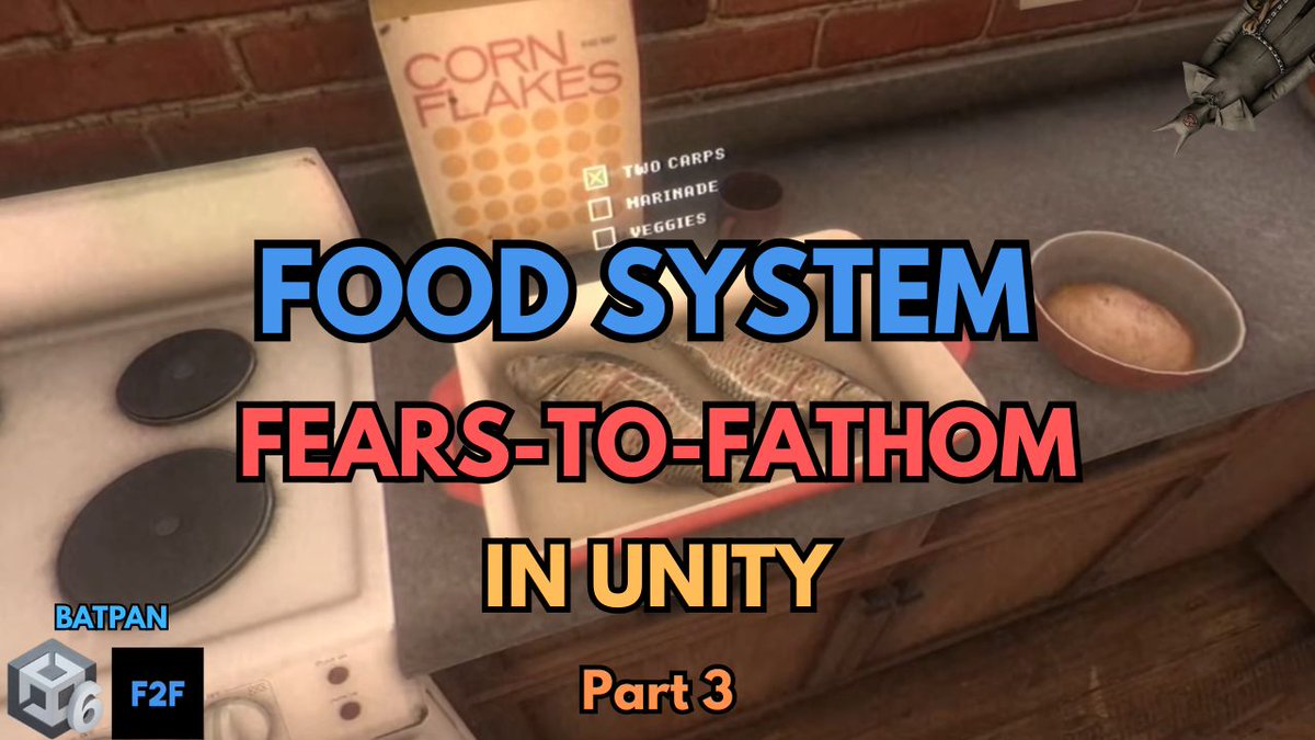BAT_PANN's tweet image. 🧠 Ever wondered how Fears to Fathom lets you build creepy meals, one ingredient at a time?

In Part 3 of my Unity tutorial, we:
✅ Limit pickups to 1 item
✅ Drop ingredients into the bowl like the game

📹 Watch: youtu.be/8XqICLBtdzE
#Unity3D #IndieDev #HorrorGameDev