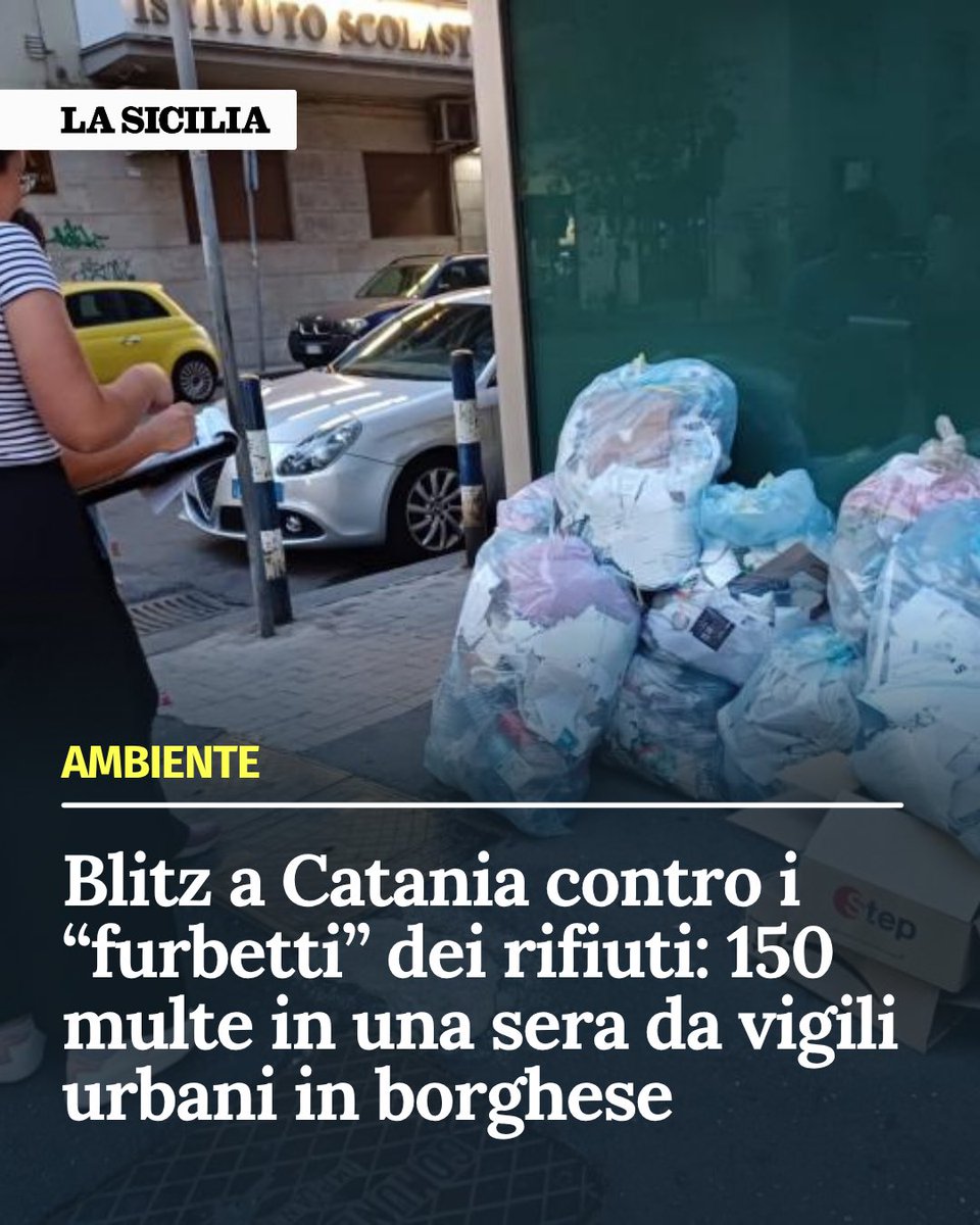 Blitz a Catania contro i “furbetti” dei rifiuti: 150 multe in una sera da vigili urbani in borghese

Nel mirino dei controlli non soltanto cittadini ma anche uffici e commercianti

lasicilia.it/cronaca/blitz-…