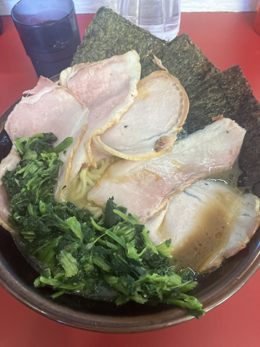 高松家。中盛りほうれん草濃いめ硬め
#吉村家直系　＃高松家