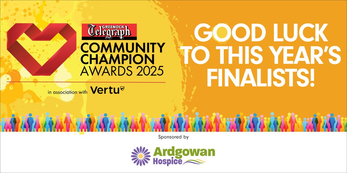 Ardgowan Hospice (@ardgowanhospice) on Twitter photo We are excited to be attending the <a href="/greenocktele/">Greenock Telegraph</a> awards tonight at the Greenock Town Hall! We are honoured to be announcing the winner of the community champion award - Good luck, all!๐ <a href="/VertuMotors/">Vertu</a> <a href="/NewsquestEvents/">Newsquest Events Scotland</a> We are excited to be attending the <a href="/greenocktele/">Greenock Telegraph</a> awards tonight at the Greenock Town Hall! We are honoured to be announcing the winner of the community champion award - Good luck, all!๐ <a href="/VertuMotors/">Vertu</a> <a href="/NewsquestEvents/">Newsquest Events Scotland</a>