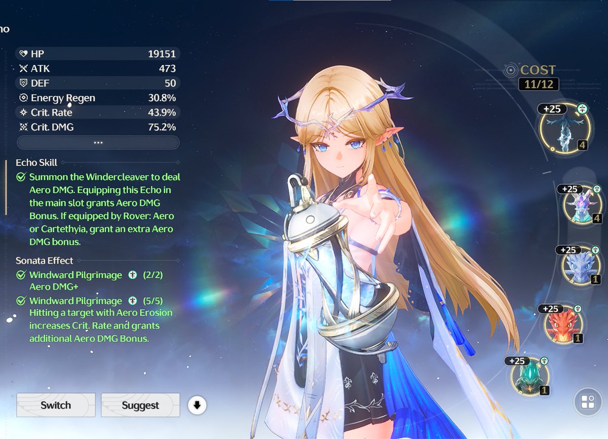 wuwa players, is this okay for a UL40 player 🥹

currently working on better crit substats