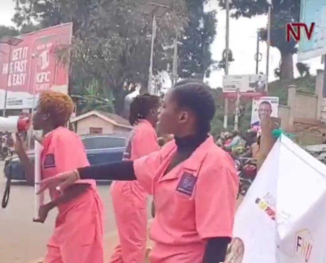 KIIZA ERON (@kiizaeron) on Twitter photo The arrest of peaceful protestors—<a href="/KobusingyeNora/">Norah kobusingye</a>, <a href="/ClaireNamara12/">Namara Claire</a>, and <a href="/AloikinOpoloje/">Aloikin Praise Opoloje</a>—is an illegal violation of their Constitutional right to peaceful protest, assembly and association. <a href="/PoliceUg/">Uganda Police Force</a> must immediately release them & apologize. The arrest of peaceful protestors—<a href="/KobusingyeNora/">Norah kobusingye</a>, <a href="/ClaireNamara12/">Namara Claire</a>, and <a href="/AloikinOpoloje/">Aloikin Praise Opoloje</a>—is an illegal violation of their Constitutional right to peaceful protest, assembly and association. <a href="/PoliceUg/">Uganda Police Force</a> must immediately release them & apologize.