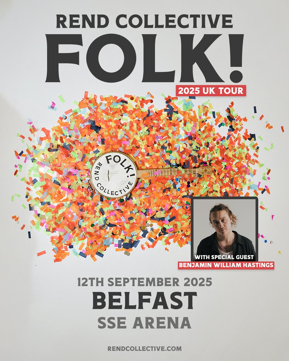 Special guest Benjamin William Hastings will join <a href="/rendcollective/">REND COLLECTIVE</a> at SSE Arena this September! 📣

Remaining tickets available now from Ticketmaster.