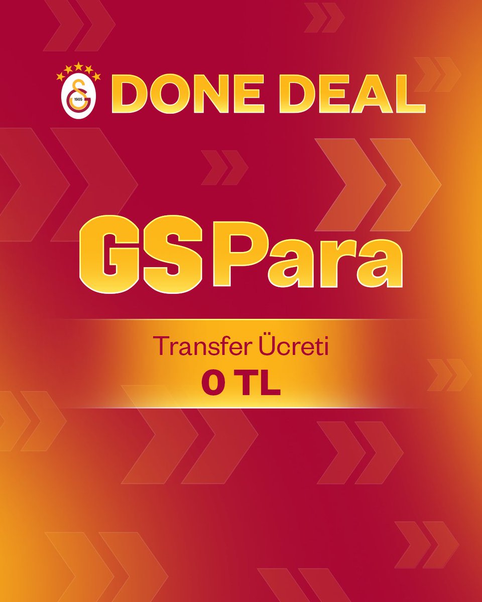 GSPara’da para transfer ücreti yok! 💸💛❤️ <a href="/GalatasaraySK/">Galatasaray SK</a> 
 
📲 Uygulamayı indir, GSParalı ol, avantajları yaşamaya başla!
 
#Galatasaray #GSPara