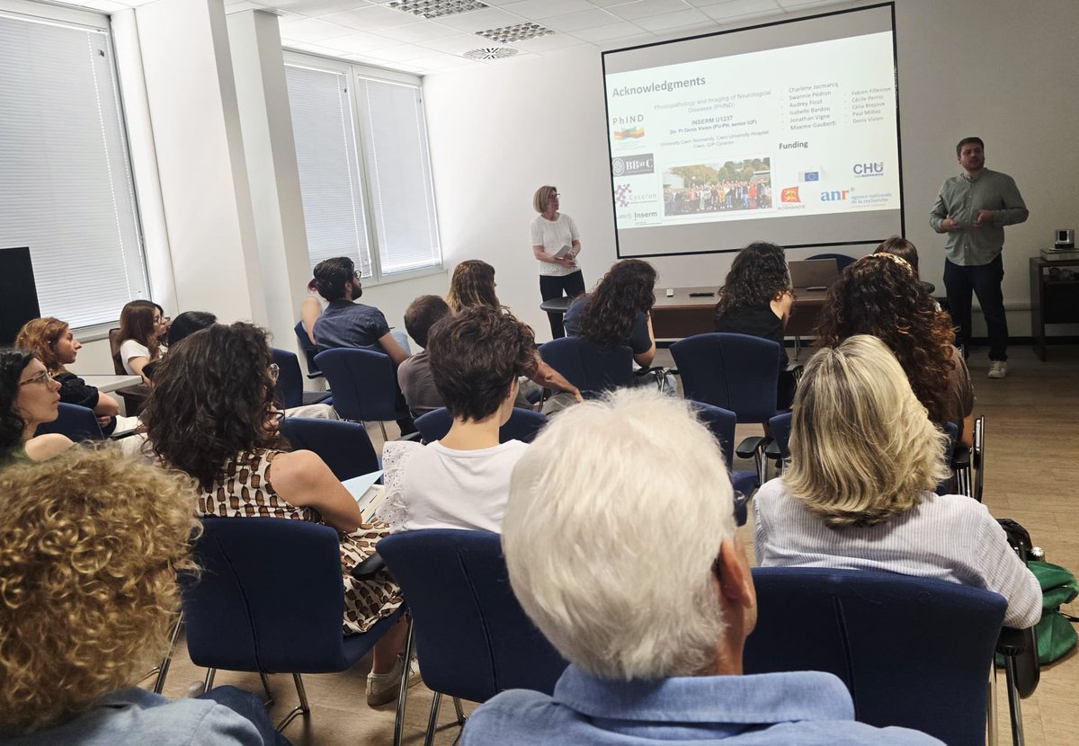 Cnr_Ibbc's tweet image. 🔬 Research Seminar #IBBC_CNR|Dr. @BonnardThomas presented novel nanomedicine approaches for vascular diseases, leveraging cutting-edge #MRI, #PET, #MPI, and #Photoacoustic imaging to target #microthrombosis and vascular inflammation. 🩸💡
👩‍💼 Hosted by Anna Teti