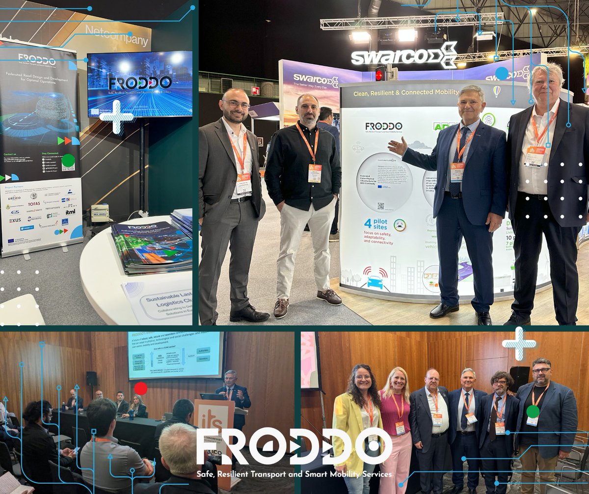 🚦 How can Digital Twins, AI &amp; space-based PNT make roads safer?

At #ITS2025 Seville, #FRODDO project shared its latest breakthroughs — incl. insights from ESA experts on #GNSS-powered positioning 🚀

📖 Read the full article &amp; watch event highlights: froddo-project.eu/web/blog/frodd…