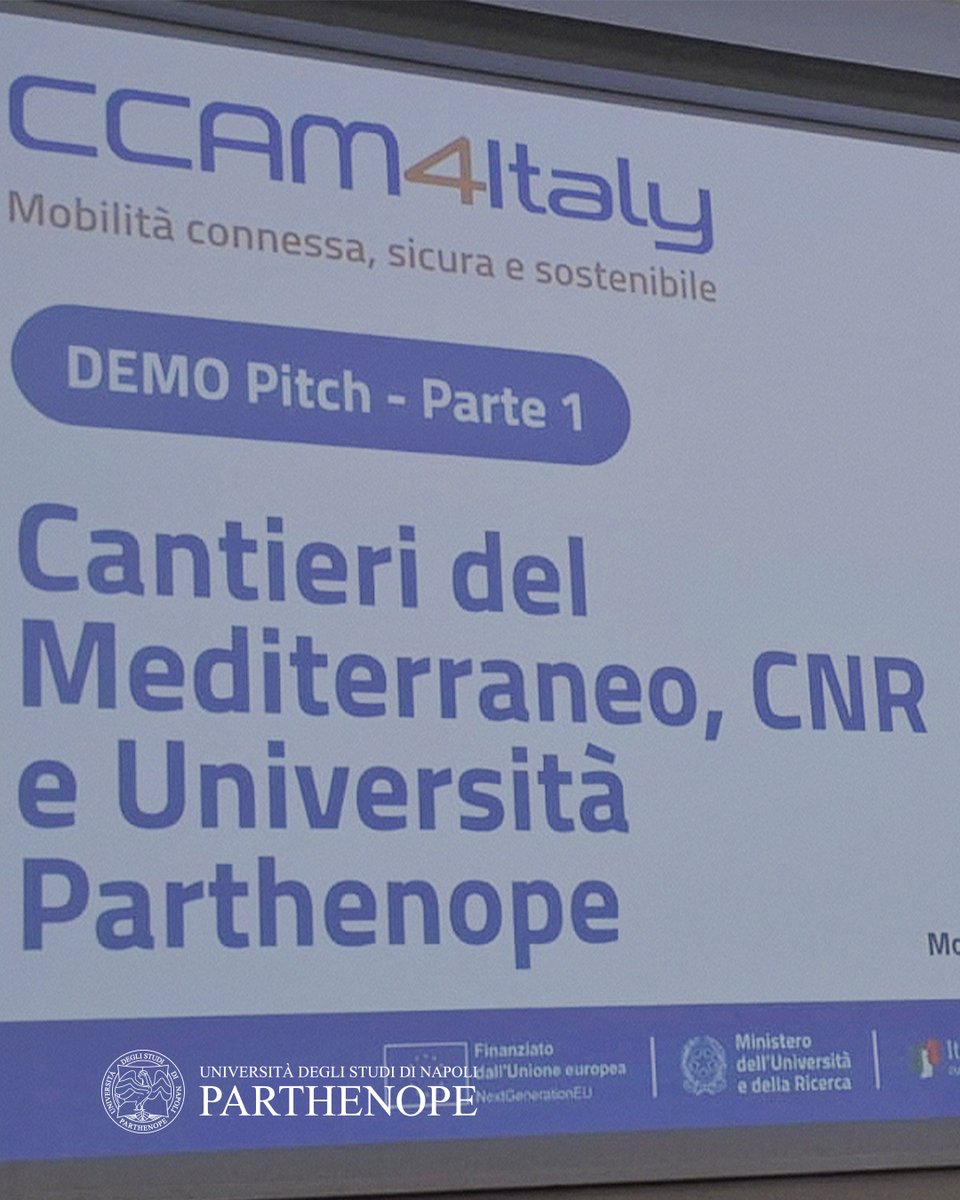 Il nostro Ateneo ha partecipato all’evento “CCAM4Italy – Mobilità connessa, sicura e sostenibile” alla Mostra d'Oltremare promosso dal MOST – Centro Nazionale per la Mobilità Sostenibile.
#uniparthenope